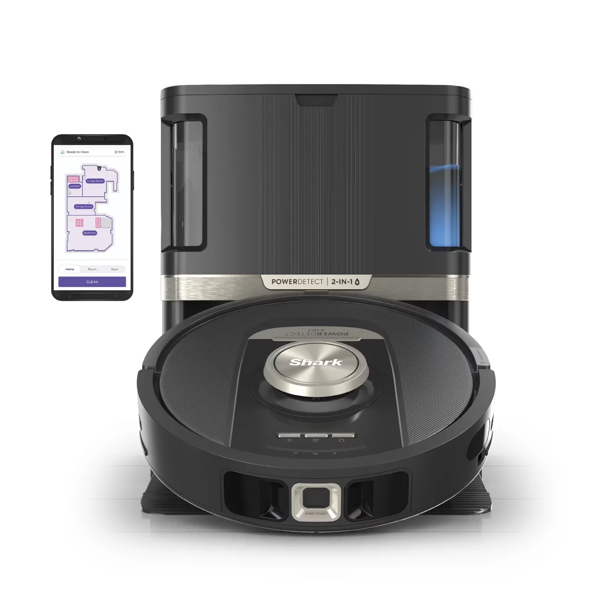 Shark PowerDetect 2-in-1 Robot Vacuum and Mop with NeverTouch Pro Base